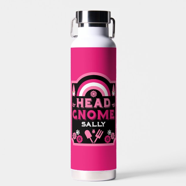 Head Garden Gnome Gardener Trinkflasche (Vorne)