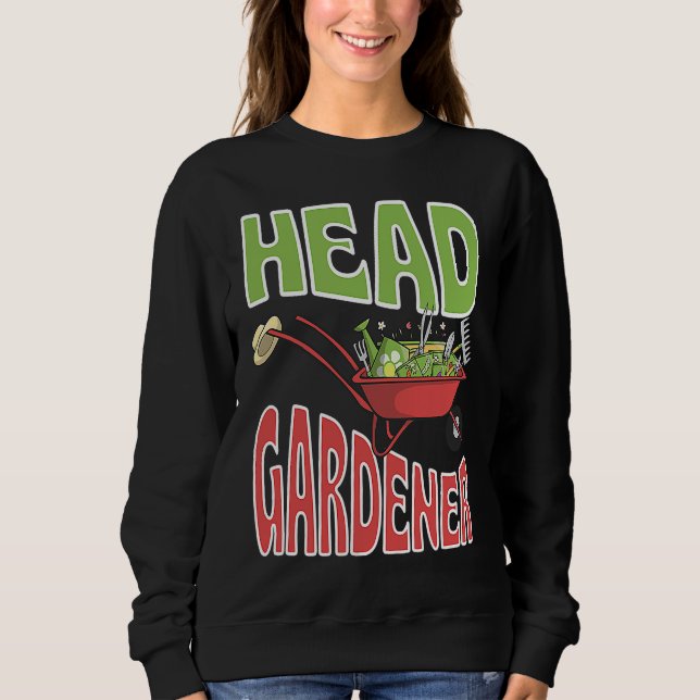 Head Gardener Cute Summer Wheelbarrow Vegetable Ga Sweatshirt (Vorderseite)