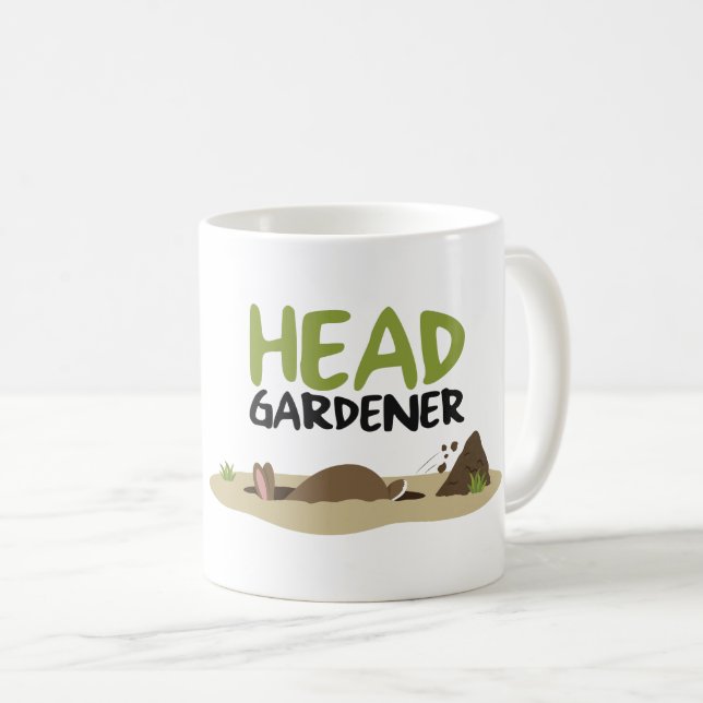 Head Gardener Illustration Kaffeetasse (VorderseiteRechts)