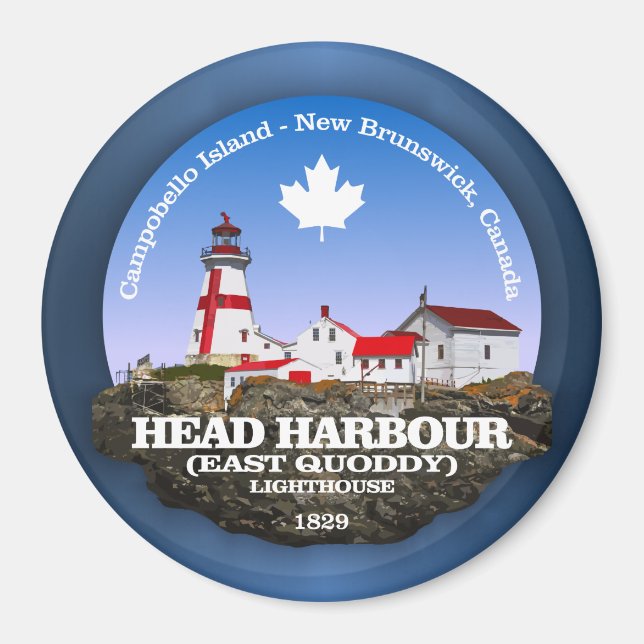 Head Harbour Lighthouse Magnet (Vorne)