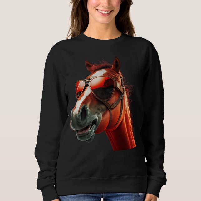 Head Horses  Humorous Sunglasses  1 Sweatshirt (Vorderseite)