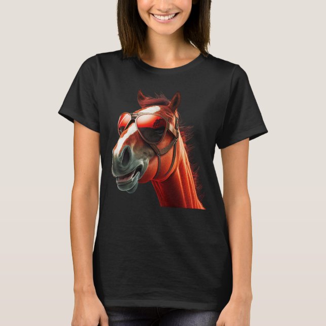 Head Horses  Humorous Sunglasses  1 T-Shirt (Vorderseite)