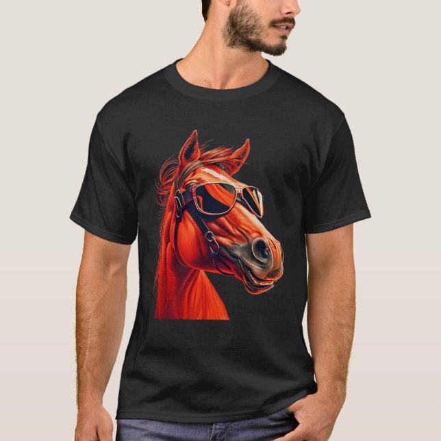 Head Horses  Humorous Sunglasses  2 T-Shirt (Vorderseite)