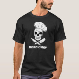 Head Koch Cool Skelett in einem Koch-Hat-Design T-Shirt