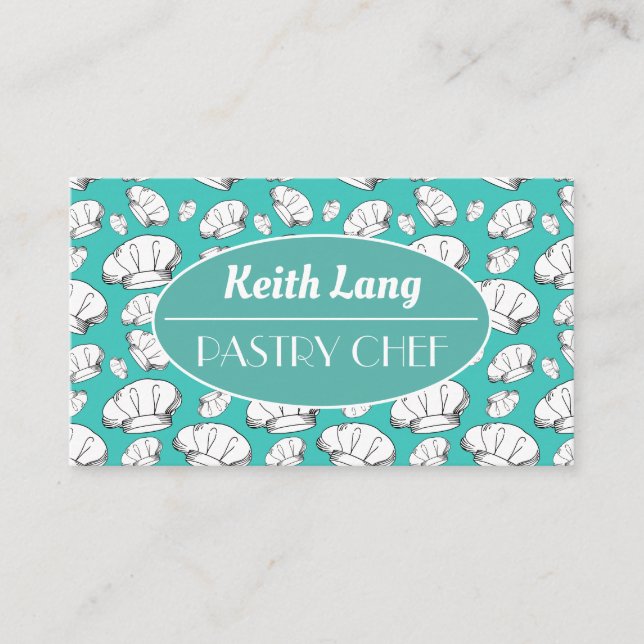 Head Köche Baker oder Pastry Koch Beruflich Visitenkarte (Vorderseite)