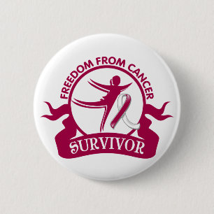 Head Neck Cancer - Freedom from Cancer Survivor Button