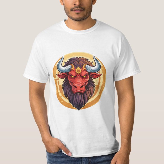 Head of a minotaur from greek mythology T-Shirt (Vorderseite)