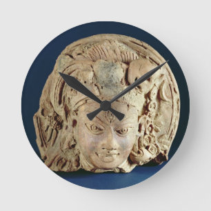 Head of Ardhanarisvara, Newal, Unnao (terracotta) Runde Wanduhr