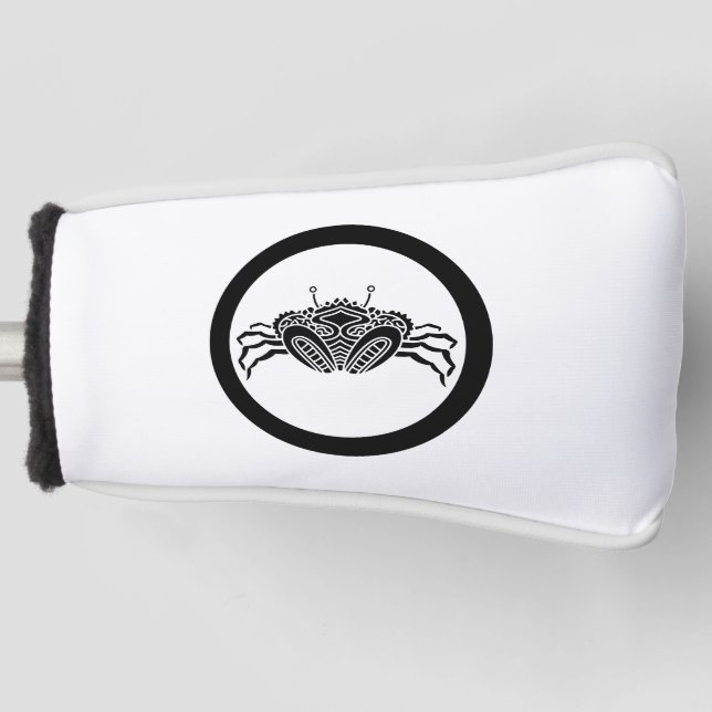 Head-on sea crab in circle golf headcover (Vorderseite)