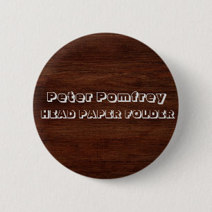 Head Paper Folder - lustig, neu Button