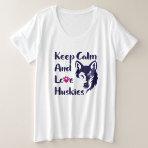 Head Siberian Husky Vintag Große Größe T-Shirt