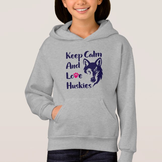 Head Siberian Husky Vintag Hoodie (Vorderseite)
