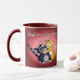 HEAD SMOOCHES VALENTINE CATS by Jeff Willis Art Tasse
