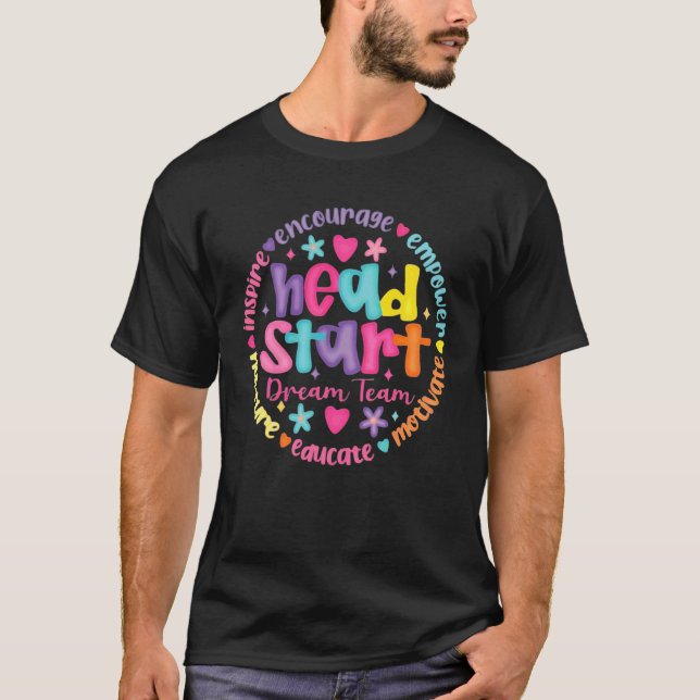 Head Start Dream Team Squad Lehrer Headstart Zurüc T-Shirt (Vorderseite)