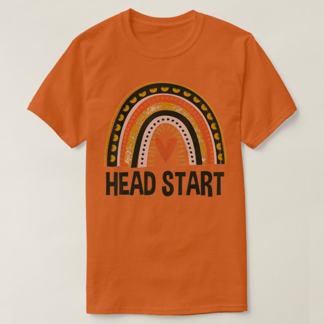 Head Start Rainbow Squad Girls Boys Teacher Back T T-Shirt (Design vorne)