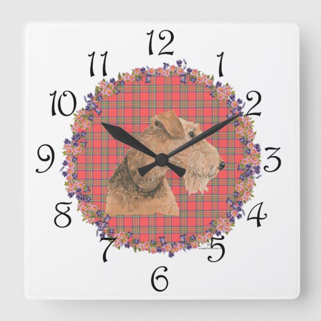 Head Study Quadratische Wanduhr (Vorderseite)