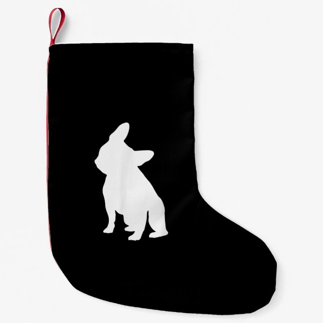 Head Tilt Apparel Frenchie Head Bulldog Lover Gesc Kleiner Weihnachtsstrumpf (Vorderseite)