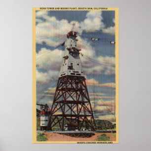 Head Tower, Mixing Pflanze, Shasta Dam Poster
