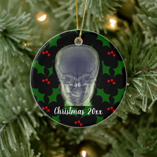 Head Xray Christmas Keramik Ornament (Baum)