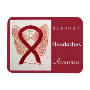 Headaches Awareness Ribbon Angel Custom Magnet