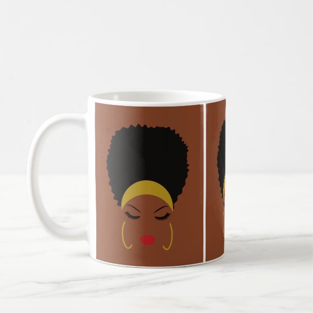 Headband & Afro Puff Tasse (Links)