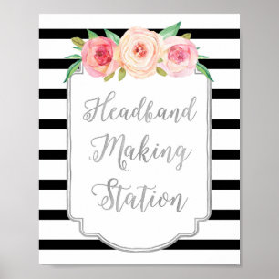 Headband Making Station Signieren Silver Black Str Poster
