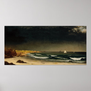 Heade - Anfahrt zum Sturm, Strand in der Nähe von Poster