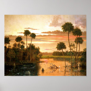 Heade - Great Florida Sunset, Fine Art Malerei Poster