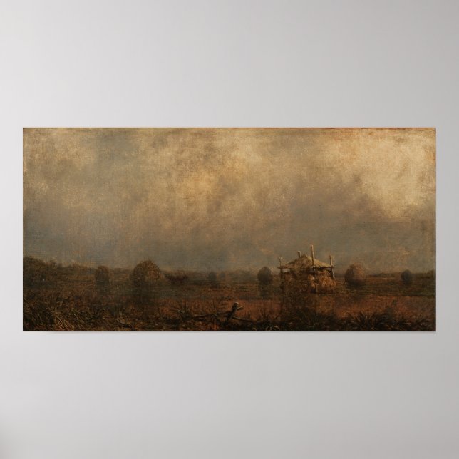 Heade - Hochwasser auf den Sumpfgebieten Poster (Vorne)