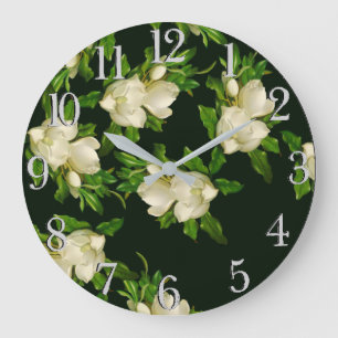 Heade Magnolia Blume blüht Wall Clock Große Wanduhr