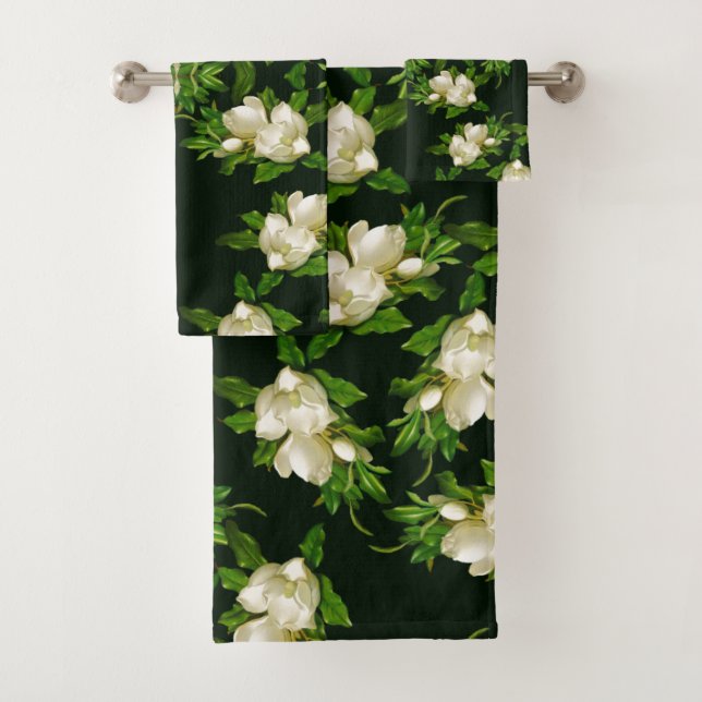 Heade Magnolia Blume Blüten Badetuch Set (Insitu)