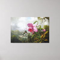 HEADE Orchid and Hummingbirds near a Mountain Lake