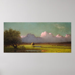 Heade - Sonnenlicht und Schatten, Newbury Marshes Poster