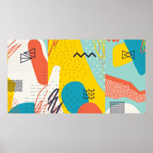 Header für kreative Doodle-Kunst mit verschiedenen Poster