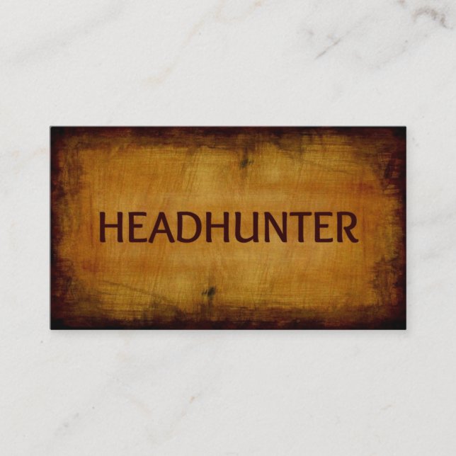 Headhunter Business Card Visitenkarte (Vorderseite)