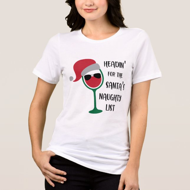 Headin' Für den Weihnachtswein auf der schmutzigen Tri-Blend Shirt (Vorderseite)
