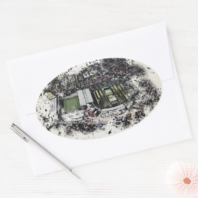 Headingley Cricket & Rugby Stadiums, Leeds Ovaler Aufkleber (Umschlag)