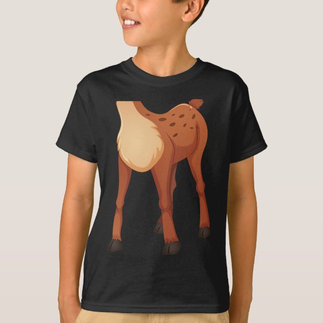 Headless Deer Lazy DIY Halloween Kostüm Anima T-Shirt (Vorderseite)