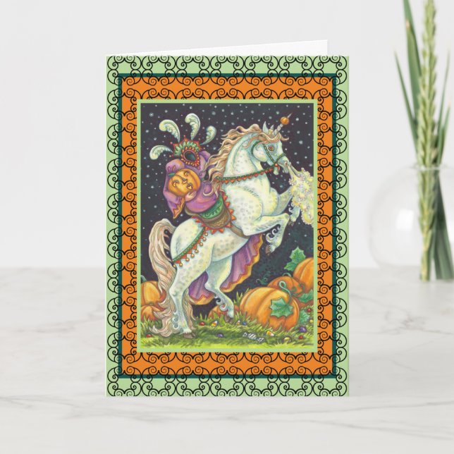 HEADLESS HORSEWOMAN GREETING NOTE CARD Verse Karte (Vorderseite)