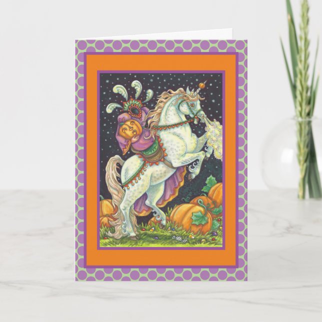 HEADLESS HORSEWOMAN GREETING NOTE CARD Verse Karte (Vorderseite)