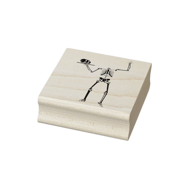 Headless Skelett Silhouette Art Briefmarke Gummistempel (Stempel)
