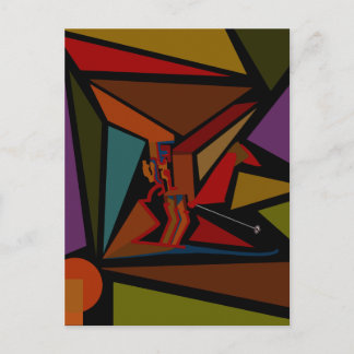 Headless-Skier-Postkarte Postkarte