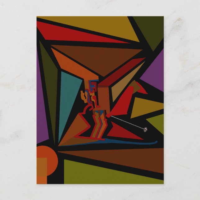 Headless-Skier-Postkarte Postkarte (Vorderseite)