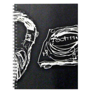 Headphone and DJ Turntable MK2 Notizblock