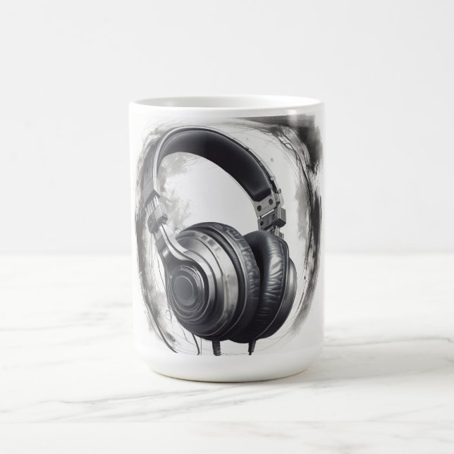 Headphone Artwork Music Lover Kaffeetasse (Mittel)