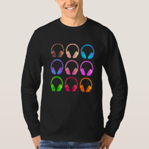 Headphones Collage Disk Jockey & Music T-Shirt