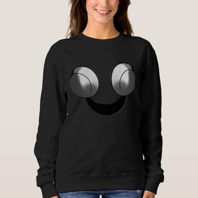 Headphones laughing face  music sweatshirt (Vorderseite)
