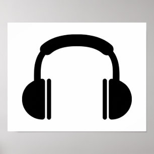 Headphones Musik DJ Poster