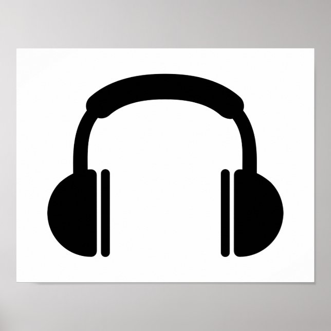 Headphones Musik DJ Poster (Vorne)