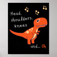 Heads Schulders Knees TRex Dinosaur Cartoon Spaß